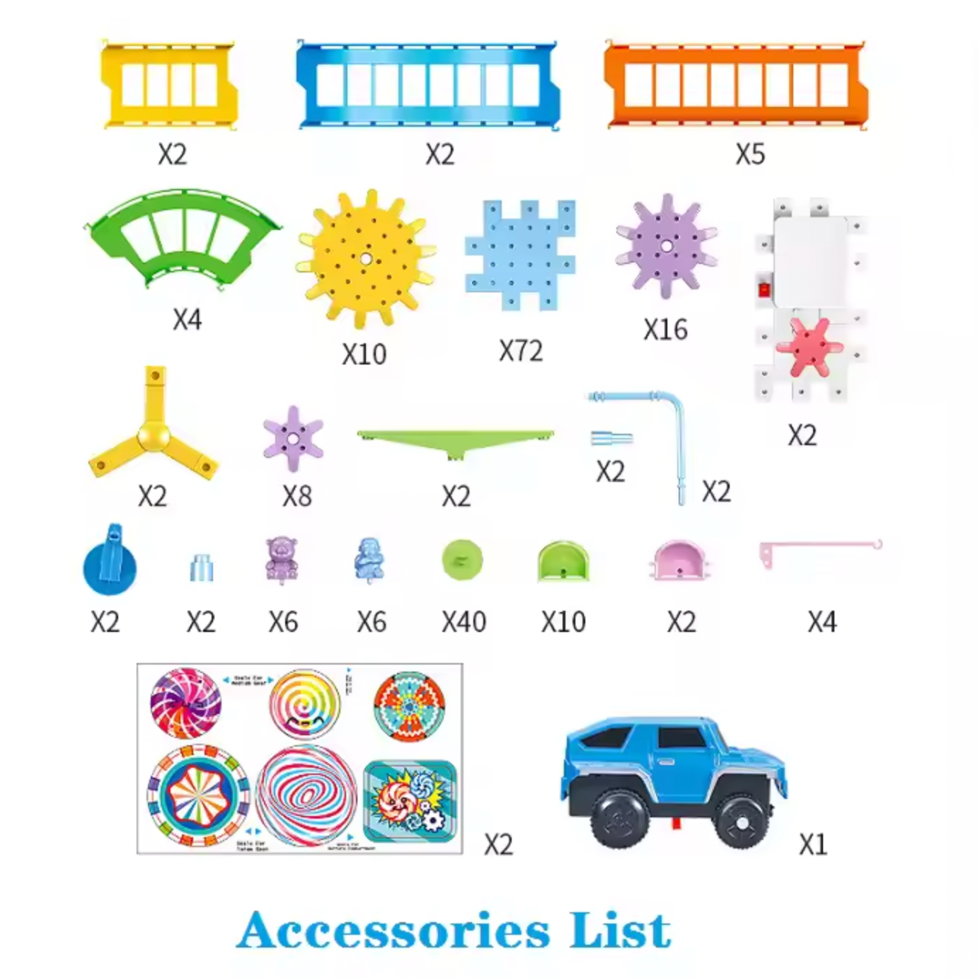 Jouets de blocs de construction d'engrenages électriques