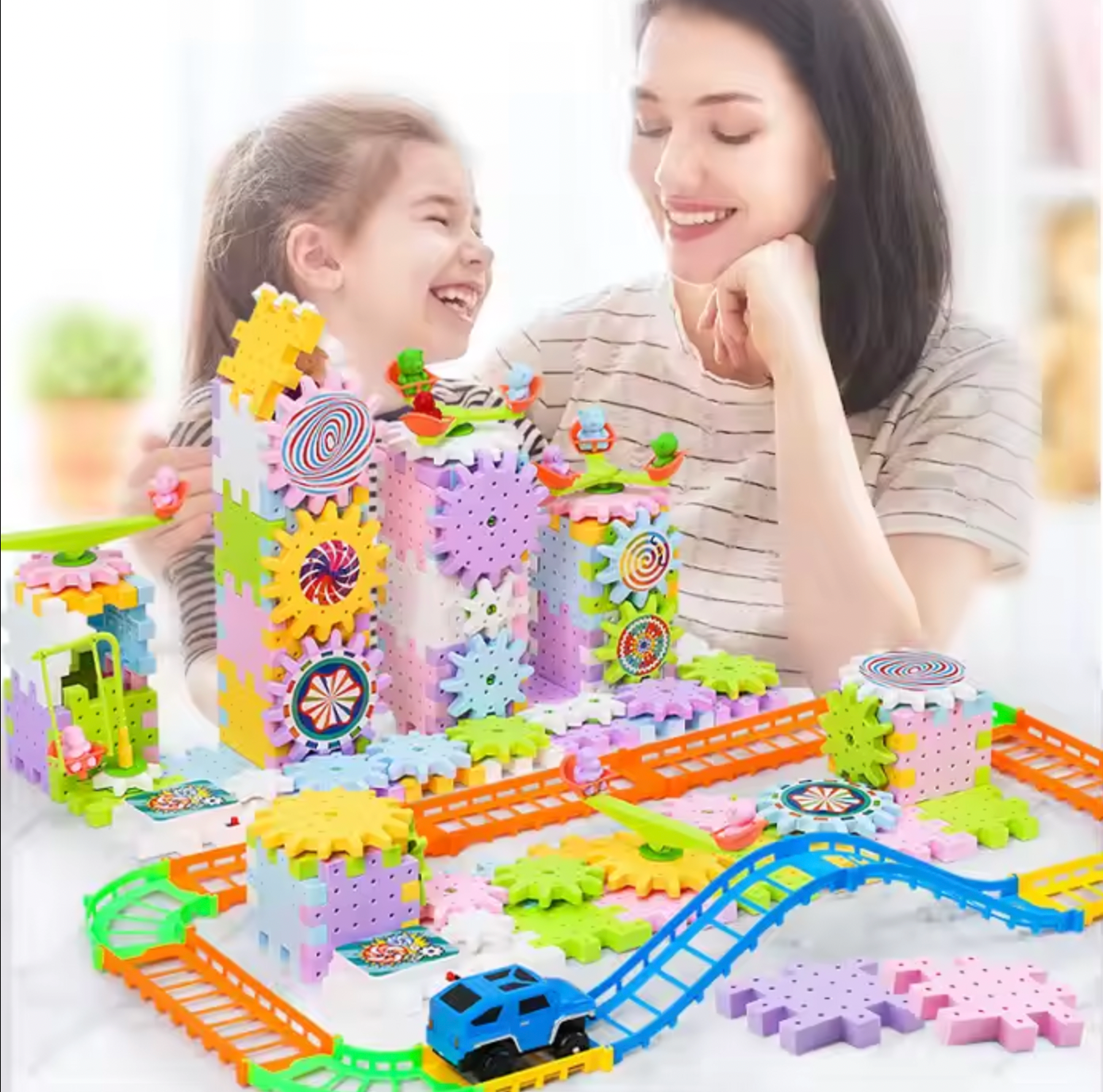 Jouets de blocs de construction d'engrenages électriques