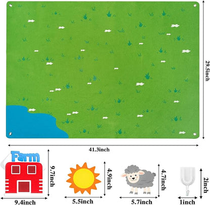Toy Felt Farm Story Board Set
